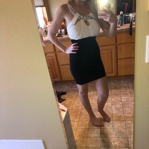 Tight Black & White Dress